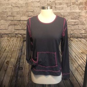 Athleta Summer Shade Rash Guard Top Size M Gray